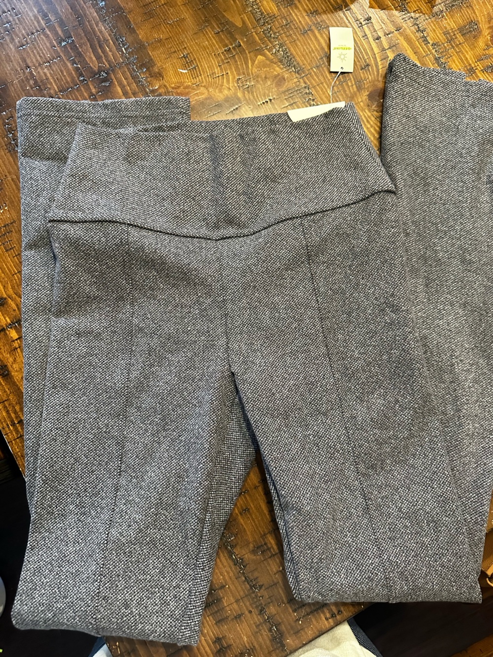 aerie Offline High-Rise Boot Cut Pants in Heather Gray